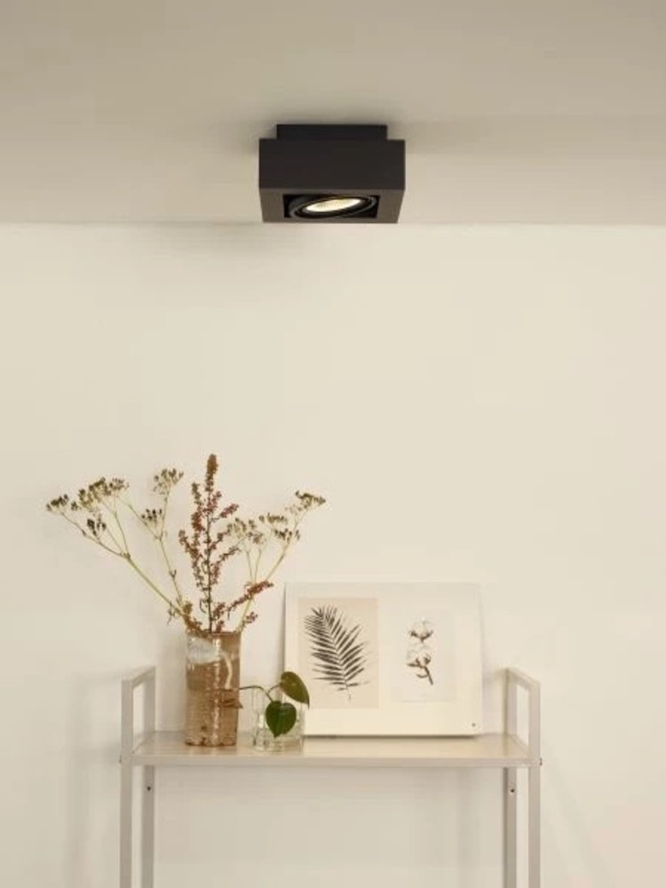 Lucide Lucide ZEFIX - Plafondspot - LED Dim to warm - GU10 - 1x12W 2200K/3000K - Zwart Lucide Lucide ZEFIX - Plafondspot - LED Dim to warm - GU10 - 1x12W 2200K/3000K - Zwart