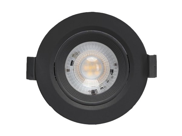 LCB LED inbouwspot Dimbaar - 5W vervangt 50W - 3000K warm wit licht - Kantelbaar Zwart LCB LED inbouwspot Dimbaar - 5W vervangt 50W - 3000K warm wit licht - Kantelbaar Zwart