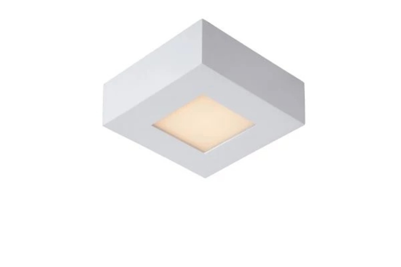 Lucide Lucide BRICE-LED - Plafonnière Badkamer - LED Dimb. - 1x8W 3000K - IP44 - Wit Lucide Lucide BRICE-LED - Plafonnière Badkamer - LED Dimb. - 1x8W 3000K - IP44 - Wit