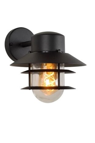 Lucide ZICO - Wandlamp Buiten - 1xE27 - IP44 - Zwart Lucide ZICO - Wandlamp Buiten - 1xE27 - IP44 - Zwart