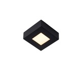Lucide LED Plafonnière Badkamer - Dimbaar - 1x8W - 3000K - IP44 - Zwart