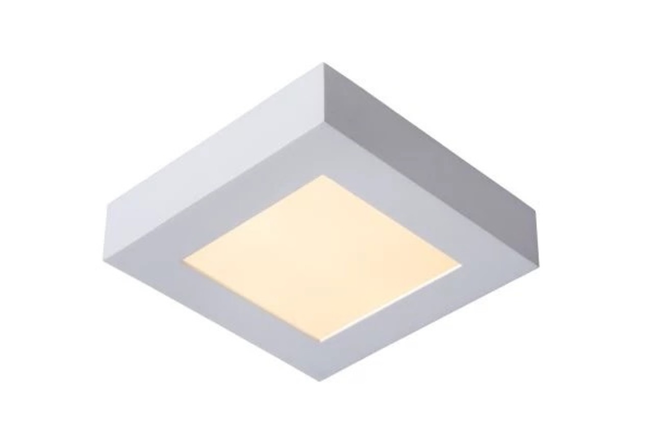 Lucide BRICE-LED - Plafonnière Badkamer - LED Dimb. - 1x20W 3000K - IP44 - Wit