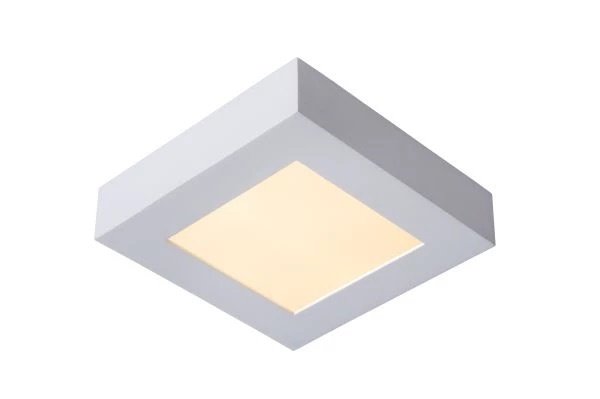 Lucide BRICE-LED - Plafonnière Badkamer - LED Dimb. - 1x20W 3000K - IP44 - Wit