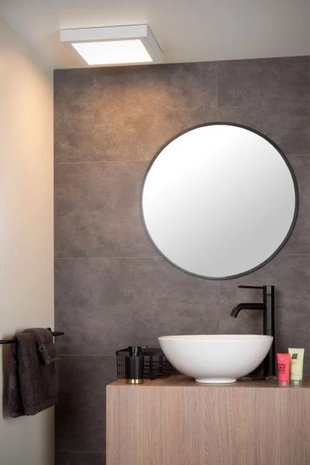 Lucide Lucide BRICE-LED - Plafonnière Badkamer - LED Dimb. - 1x30W 3000K - IP44 - Wit Lucide Lucide BRICE-LED - Plafonnière Badkamer - LED Dimb. - 1x30W 3000K - IP44 - Wit