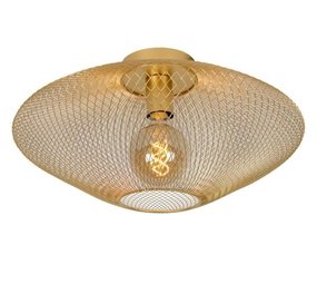 Lucide MESH - Plafonnière - Ø 45 cm - 1xE27 - Mat Goud / Messing Lucide MESH - Plafonnière - Ø 45 cm - 1xE27 - Mat Goud / Messing