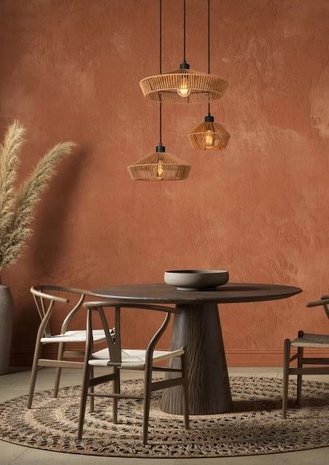 Lucide Moderne Houten Hanglamp 60 cm - 3xE27 Fitting - Licht Eiken Look