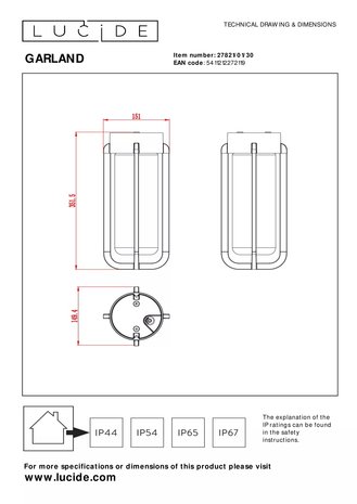 Lucide GARLAND - Plafonnière Buiten - Ø 15,1 cm - 1xE27 - IP44 - Zwart Lucide GARLAND - Plafonnière Buiten - Ø 15,1 cm - 1xE27 - IP44 - Zwart