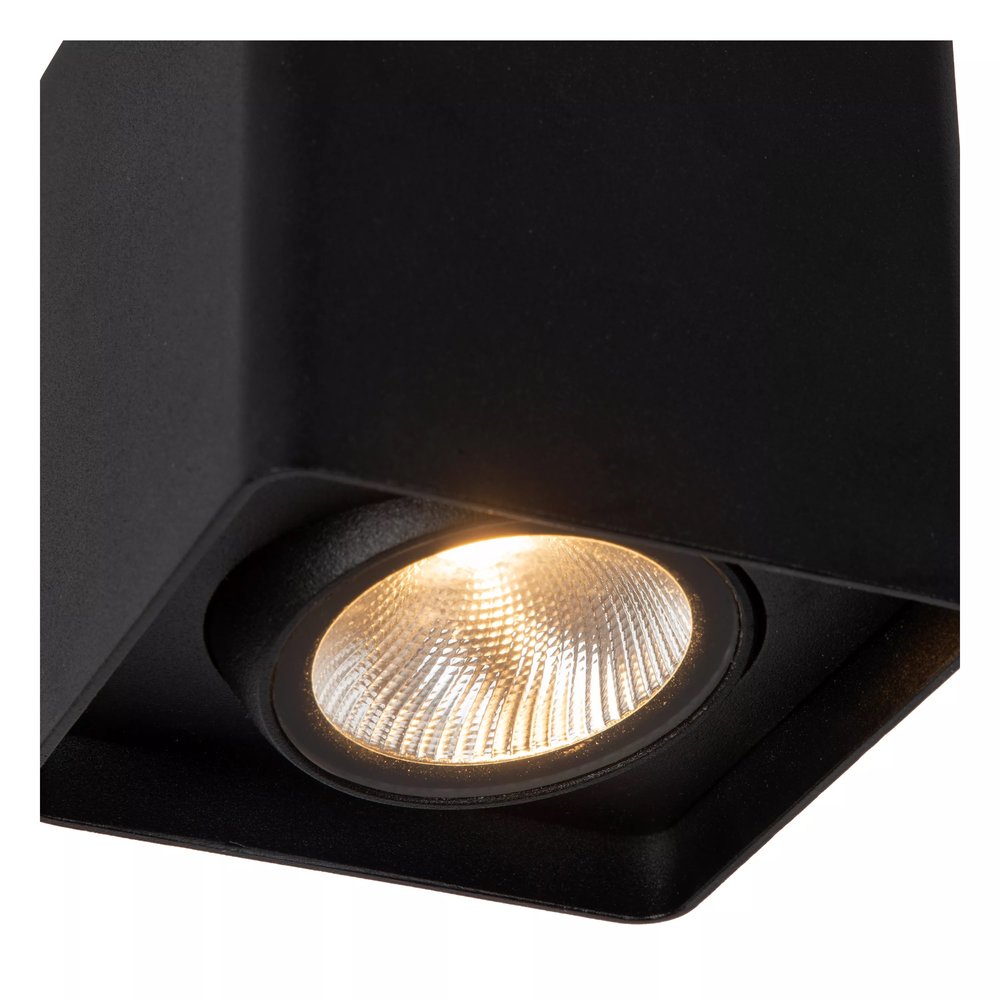 Lucide Lucide LEEDS - Plafonnière Buiten - LED - 1x9W 2700K - IP54 - Zwart
