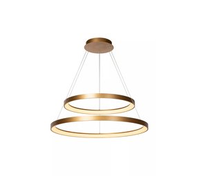 Lucide LED Hanglamp VIDAL - 92W - 2700K - Ø780mm - Dimbaar - Mat Goud/Messing