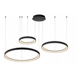 Lucide VIDAL - Hanglamp - Ø 78 cm - LED Dimb. - 1x120W 2700K - Zwart