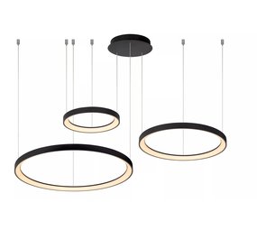 Lucide Tweede kans; VIDAL - Hanglamp - Ø 78 cm - LED Dimb. - 1x120W 2700K - Zwart