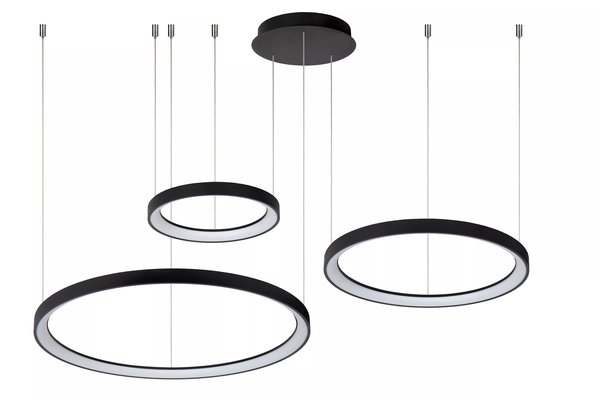 Lucide VIDAL - Hanglamp - Ø 78 cm - LED Dimb. - 1x120W 2700K - Zwart