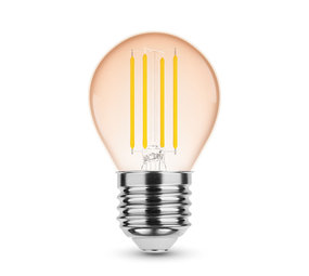 tsong LED Filament lamp - Dimbaar - E27 fitting - G45 - 4W vervangt 28W - 2200K extra warm wit licht tsong LED Filament lamp - Dimbaar - E27 fitting - G45 - 4W vervangt 28W - 2200K extra warm wit licht