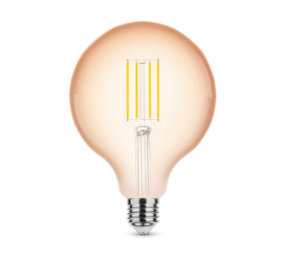Modee LED Filament lamp - Dimbaar - E27 fitting - G125 - 4W vervangt 28W - 1800K extra warm wit licht Modee LED Filament lamp - Dimbaar - E27 fitting - G125 - 4W vervangt 28W - 1800K extra warm wit licht
