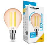 Modee LED Filament lamp - Dimbaar - E14 fitting - G45 - 4W vervangt 28W - 1800K extra warm wit licht Modee LED Filament lamp - Dimbaar - E14 fitting - G45 - 4W vervangt 28W - 1800K extra warm wit licht