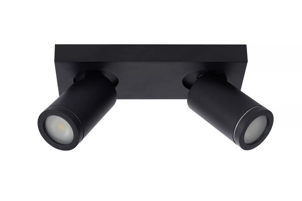 Lucide LED Plafondspot IP44 - ZwartTAYLOR  - DTW Dim to warm -  Dim to warm 2200K/3000K | Geschikt voor Badkamer - GU10 Fitting incl. 2x 5W Spot Lucide LED Plafondspot IP44 - ZwartTAYLOR  - DTW Dim to warm -  Dim to warm 2200K/3000K | Geschikt voor Badkamer - GU10 Fitting incl. 2x 5W Spot