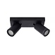 Lucide Lucide TAYLOR - Plafondspot Badkamer - LED Dim to warm - GU10 - 2x5W 2200K/3000K - IP44 - Zwart Lucide Lucide TAYLOR - Plafondspot Badkamer - LED Dim to warm - GU10 - 2x5W 2200K/3000K - IP44 - Zwart