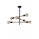 Lucide Lucide LESTER - Plafonnière - 6xE27 - Zwart Lucide Lucide LESTER - Plafonnière - 6xE27 - Zwart