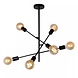 Lucide Lucide LESTER - Plafonnière - 6xE27 - Zwart Lucide Lucide LESTER - Plafonnière - 6xE27 - Zwart