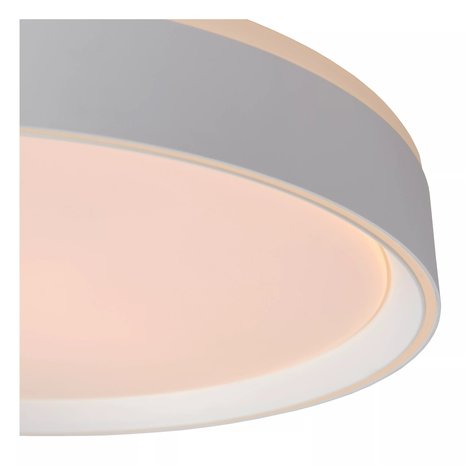 Lucide NURIA - Plafondlamp - Ø 40 cm - LED Dimb. - 1x24W 2700K - 3 StepDim - Wit