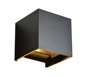 LCB LED Wandlamp Up and Down - 6W Dimbaar - DTW 2000-3000K - IP54 - 101x101x101mm