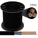 Aansluitsnoer - 50m - 3x 2.5mm2 met zwarte mantel plat - H03VVH2-F 3G2.5 Aansluitsnoer - 50m - 3x 2.5mm2 met zwarte mantel plat - H03VVH2-F 3G2.5