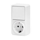 Aigostar Wandschakelaar combinatie met stopcontact DE - Wit