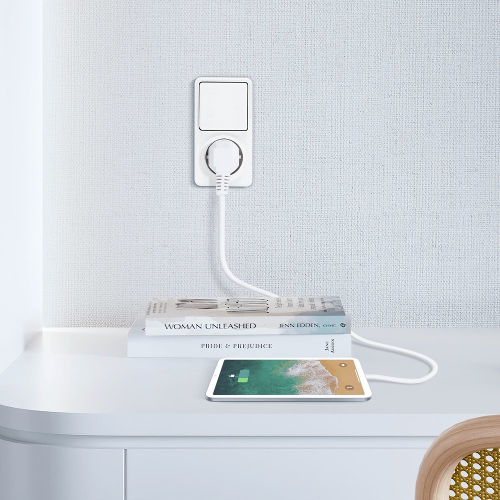 Aigostar Wandschakelaar combinatie met stopcontact DE - Wit Aigostar Wandschakelaar combinatie met stopcontact DE - Wit