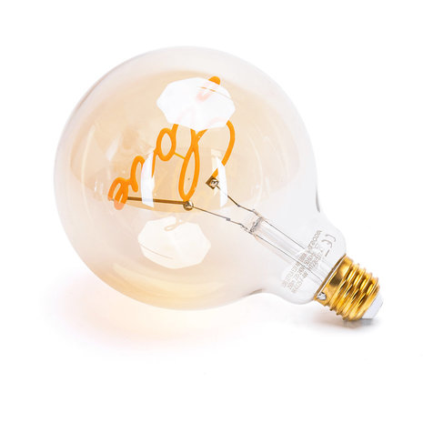 Aigostar LED Filament lamp LOVE - E27 fitting - 4W vervangt 25W - 1800K extra warm wit licht Aigostar LED Filament lamp LOVE - E27 fitting - 4W vervangt 25W - 1800K extra warm wit licht