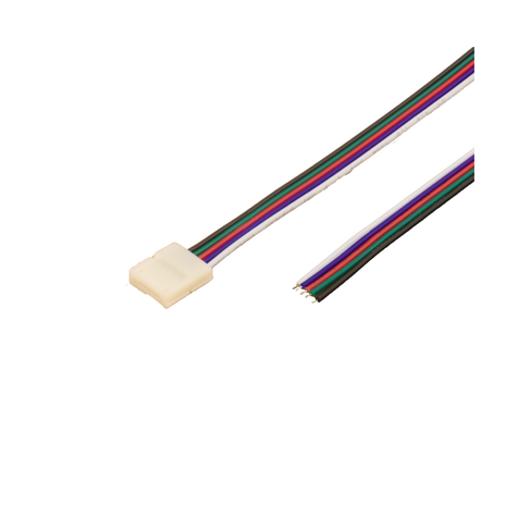 LCB LED Strip RGBW - 5-PIN 10mm klik connector - IP20 - 50cm aansluitsnoer - Type A LCB LED Strip RGBW - 5-PIN 10mm klik connector - IP20 - 50cm aansluitsnoer - Type A