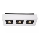 Lucide LED Plafondspot XIRAX - GU10 fitting - 3x5W - 2200K-3000K - Dimbaar - Wit
