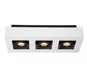 Lucide LED Plafondspot XIRAX - GU10 fitting - 3x5W - 2200K-3000K - Dimbaar - Wit Lucide LED Plafondspot XIRAX - GU10 fitting - 3x5W - 2200K-3000K - Dimbaar - Wit