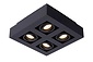LED Plafondspot XIRAX - GU10 fitting - 4x5W - 2200K-3000K - Dimbaar - Zwart LED Plafondspot XIRAX - GU10 fitting - 4x5W - 2200K-3000K - Dimbaar - Zwart