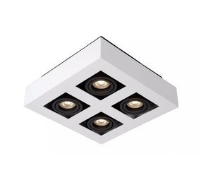 Lucide LED Plafondspot XIRAX - GU10 fitting - 4x5W - 2200K-3000K - Dimbaar - Wit Lucide LED Plafondspot XIRAX - GU10 fitting - 4x5W - 2200K-3000K - Dimbaar - Wit