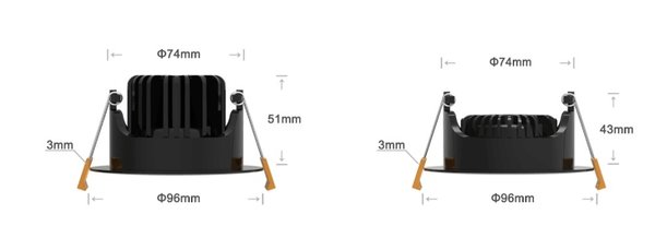 LCB LED Inbouwspot 95mm - IP65 Zwart Verzonken - 5W 420Lm - 827 2700K Warm Wit | Geschikt voor badkamer - Zaagmaat 80MM - Dimbaar - 230v LCB LED Inbouwspot 95mm - IP65 Zwart Verzonken - 5W 420Lm - 827 2700K Warm Wit | Geschikt voor badkamer - Zaagmaat 80MM - Dimbaar - 230v
