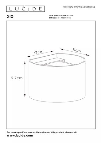 Lucide Wandlamp XIO - Dimbaar - G9 fitting - 3,5W - 2700K warm wit licht - Mat goud/Messing Lucide Wandlamp XIO - Dimbaar - G9 fitting - 3,5W - 2700K warm wit licht - Mat goud/Messing