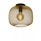 Lucide Plafonnière MESH - Ø30cm - E27 fitting - Excl. lichtbron - Mat goud/Messing