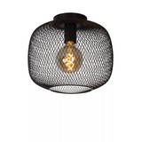 Lucide Plafonnière MESH - Ø30cm - E27 fitting - Excl. lichtbron - Zwart