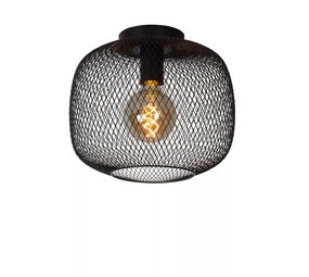 Lucide Plafonnière MESH - Ø30cm - E27 fitting - Excl. lichtbron - Zwart Lucide Plafonnière MESH - Ø30cm - E27 fitting - Excl. lichtbron - Zwart