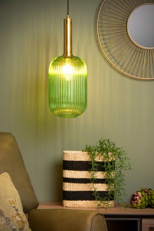 Lucide Lucide MALOTO - Hanglamp - Ø 20 cm - 1xE27 - Groen Lucide Lucide MALOTO - Hanglamp - Ø 20 cm - 1xE27 - Groen