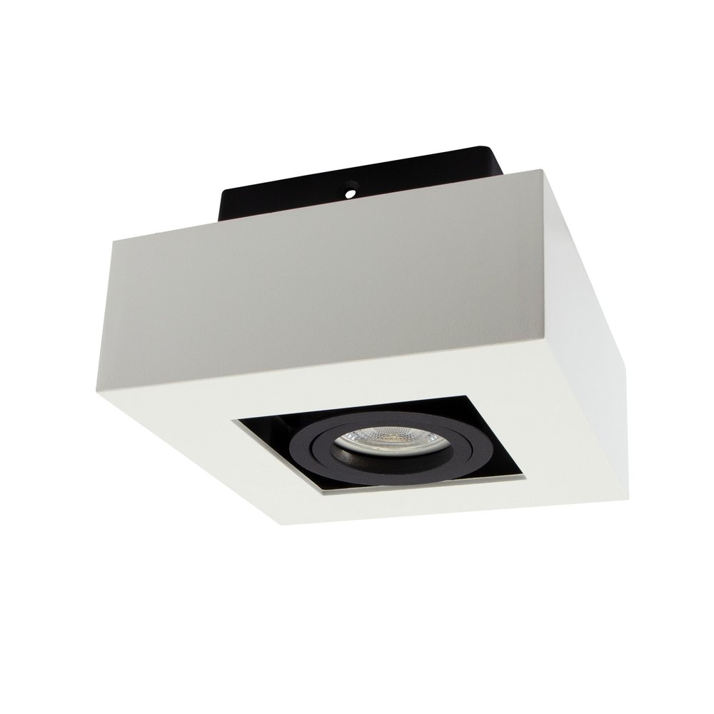 Spectrum LED Plafondspot MIRORA - 1xGU10 fitting - Kantelbaar - Wit/Zwart Spectrum LED Plafondspot MIRORA - 1xGU10 fitting - Kantelbaar - Wit/Zwart