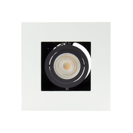 Spectrum LED Plafondspot MIRORA - 1xGU10 fitting - Kantelbaar - Wit/Zwart Spectrum LED Plafondspot MIRORA - 1xGU10 fitting - Kantelbaar - Wit/Zwart