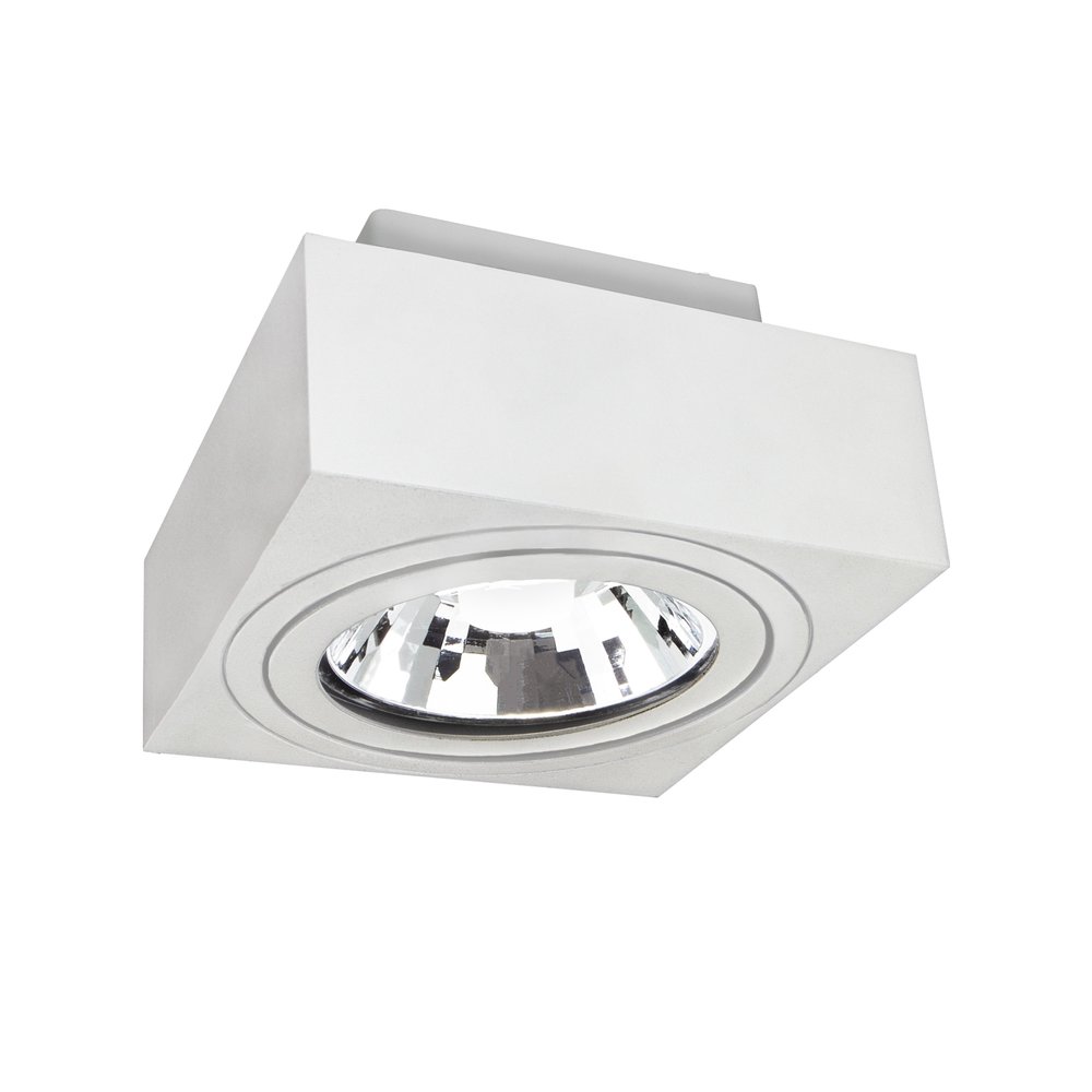 Spectrum LED Plafondspot MIRORA - 1xGU10 AR111 fitting - Kantelbaar - Wit - Excl. lichtbron Spectrum LED Plafondspot MIRORA - 1xGU10 AR111 fitting - Kantelbaar - Wit - Excl. lichtbron