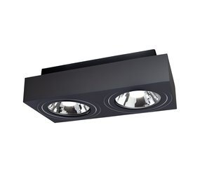 Spectrum LED Plafondspot MIRORA - 2xGU10 AR111 fitting - Kantelbaar - Zwart