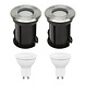 LCB Set van 2 LED Grondspot Buiten - 2x 4W - 3000K - IP67 LCB Set van 2 LED Grondspot Buiten - 2x 4W - 3000K - IP67