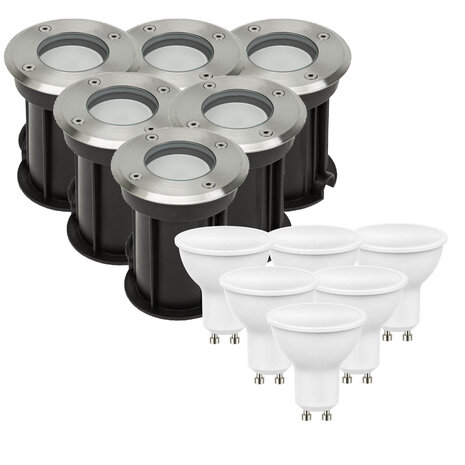 Spectrum Set van 6 LED Grondspot Buiten - 6x 4W - 3000K - IP67