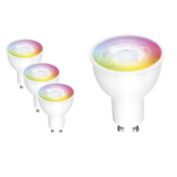 LCB 4-Pack WiFi LED Spots - 5W - RGB+CCT alle lichtkleuren - Bediening met de App