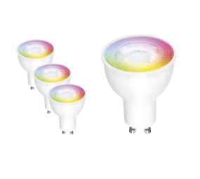 LCB 4-Pack WiFi LED Spots - 5W - RGB+CCT alle lichtkleuren - Bediening met de App