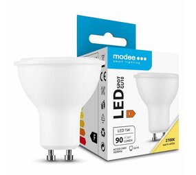 Modee LED Spot GU10 - 1W vervangt 10W - 2700K warm wit licht Modee LED Spot GU10 - 1W vervangt 10W - 2700K warm wit licht