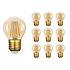 Set van 10 LED Filament lamp dimbaar - E27 G45 - 4W vervangt 40W - 2200K extra warm wit licht Set van 10 LED Filament lamp dimbaar - E27 G45 - 4W vervangt 40W - 2200K extra warm wit licht